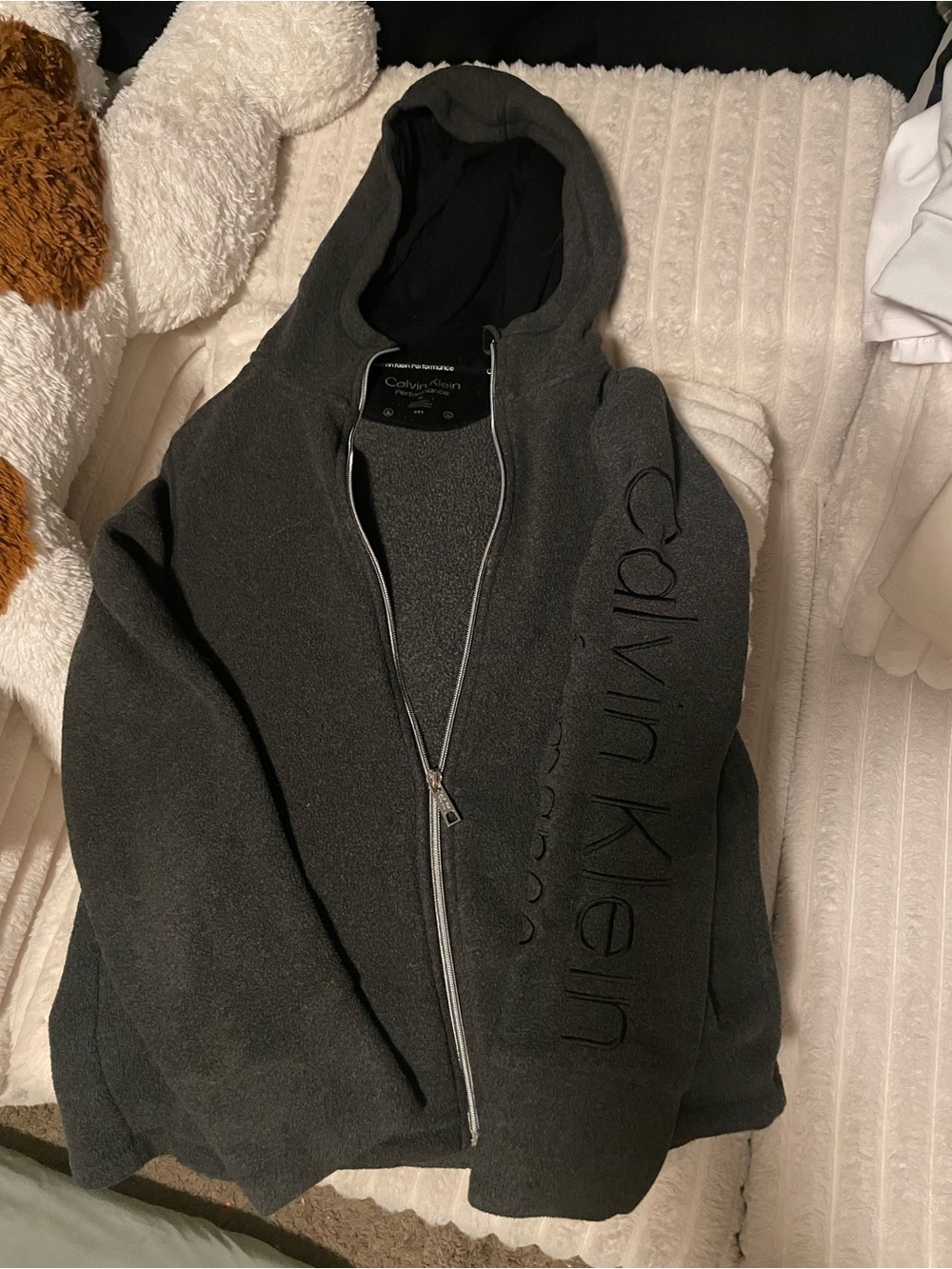 Calvin Klein Dark Gray Full-Zip Hoodie Jacket